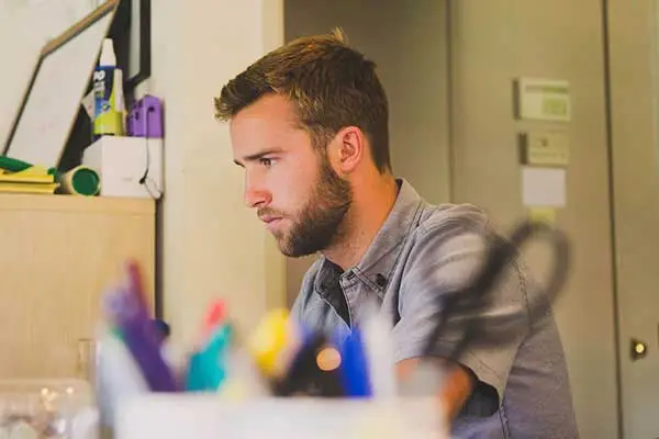 Man in a office environment
