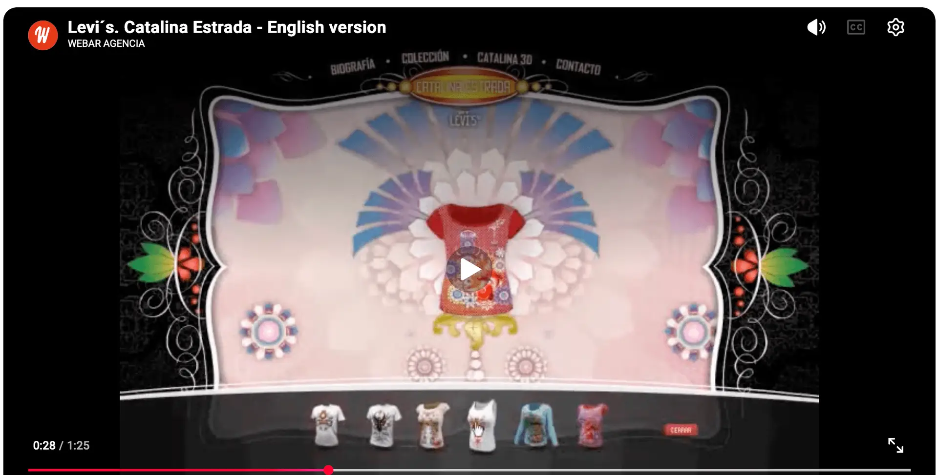 Screenshot of the Levis shirts