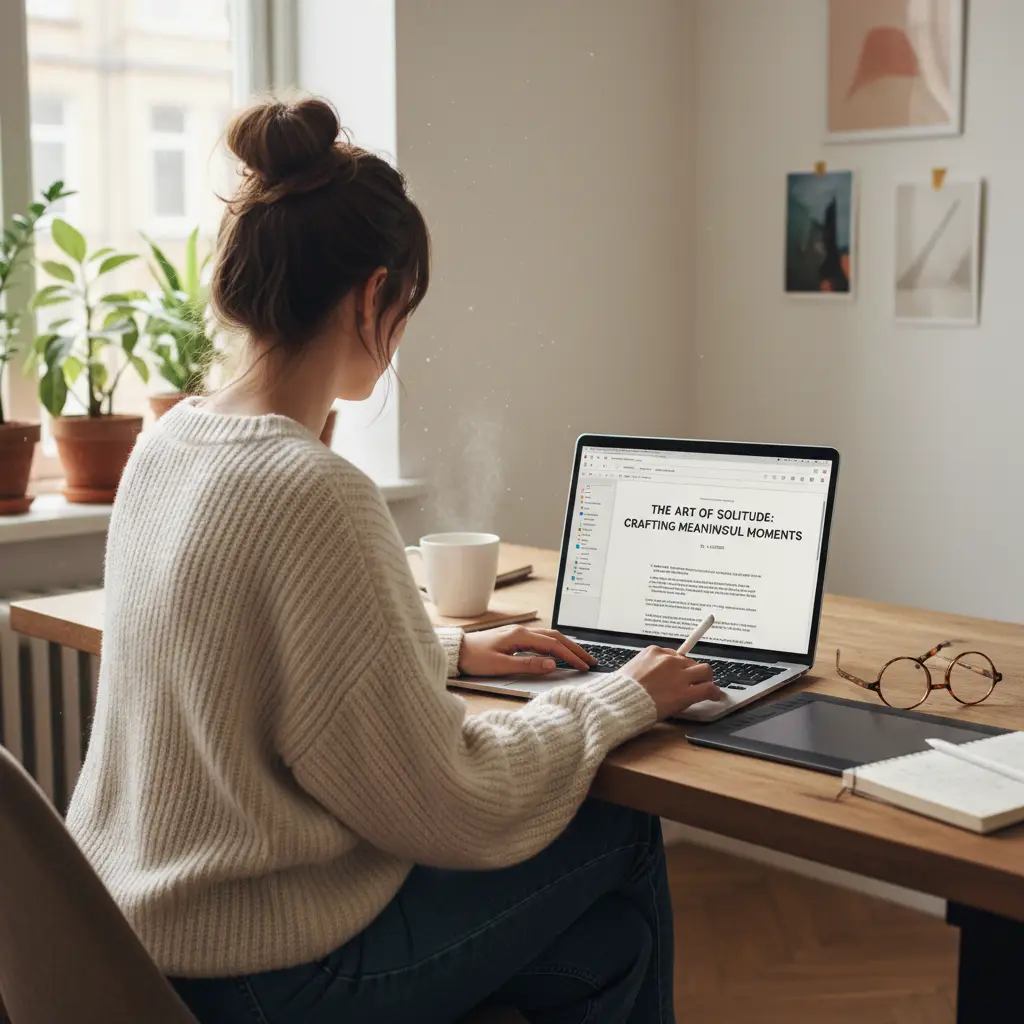 Woman in front of a computer